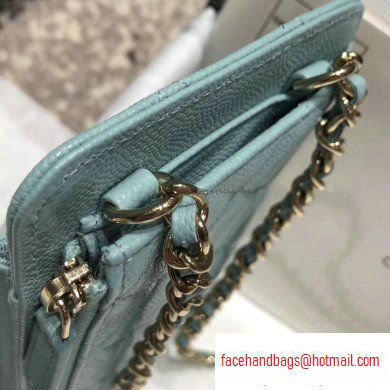 Chanel Classic Clutch with Chain Bag AP0990 Grained Dusty Green 2020
