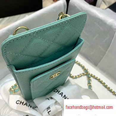 Chanel Classic Clutch with Chain Bag AP0990 Grained Pale Green 2020 - Click Image to Close