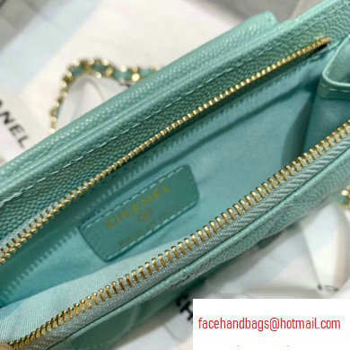 Chanel Classic Clutch with Chain Bag AP0990 Grained Pale Green 2020