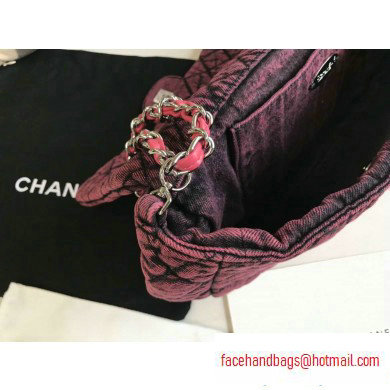 Chanel Denim Large Classic Flap Bag Fuchsia 2020