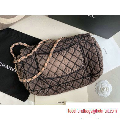 Chanel Denim Large Classic Flap Bag Nude 2020