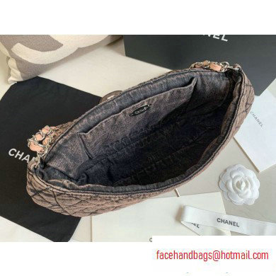 Chanel Denim Large Classic Flap Bag Nude 2020