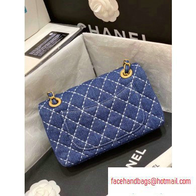 Chanel Denim Medium Classic Flap Bag AS1328 2020