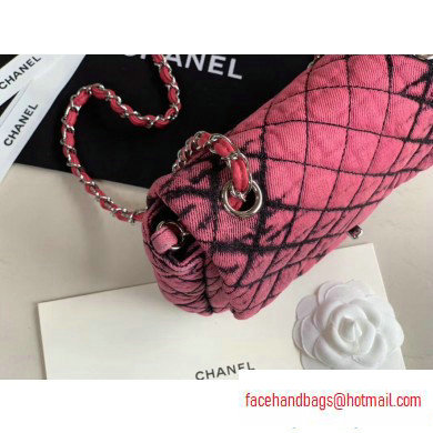Chanel Denim Mini Classic Flap Bag Fuchsia 2020 - Click Image to Close