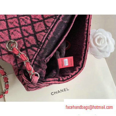 Chanel Denim Mini Classic Flap Bag Fuchsia 2020 - Click Image to Close