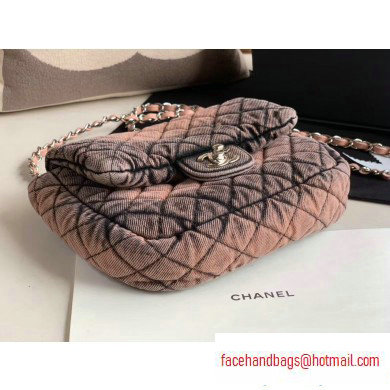 Chanel Denim Mini Classic Flap Bag Nude 2020 - Click Image to Close