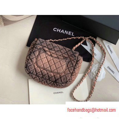 Chanel Denim Mini Classic Flap Bag Nude 2020
