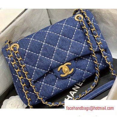 Chanel Denim Small Classic Flap Bag AS1328 2020 Chanel Denim Small Classic Flap Bag AS1328 2020