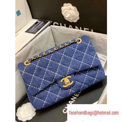 Chanel Denim Small Classic Flap Bag AS1328 2020