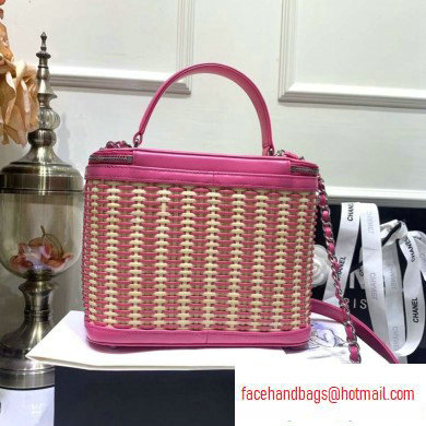 Chanel Rattan Basket Large Vanity Case Bag AS1347 Pink 2020 - Click Image to Close