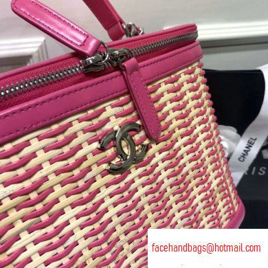 Chanel Rattan Basket Large Vanity Case Bag AS1347 Pink 2020 - Click Image to Close