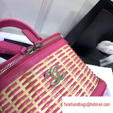 Chanel Rattan Basket Small Vanity Case Bag AS1352 Pink 2020