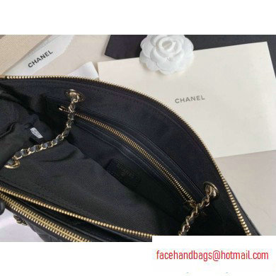 Chanel Shiny Lambskin Double Clutch with Chain Bag AP1073 Black 2020 - Click Image to Close