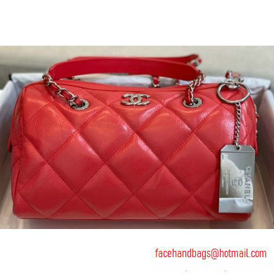 Chanel Small Bowling Bag AS1321 Red 2020