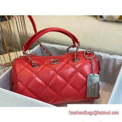Chanel Small Bowling Bag AS1321 Red 2020 - Click Image to Close