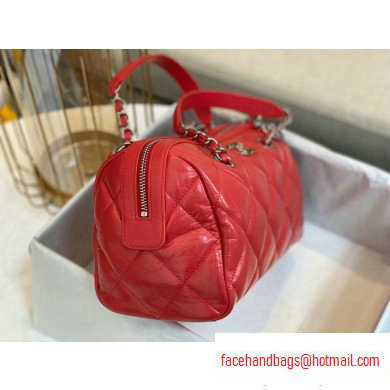 Chanel Small Bowling Bag AS1321 Red 2020 - Click Image to Close