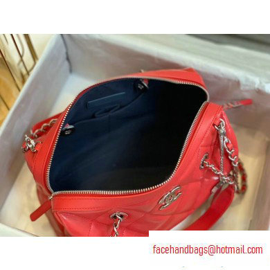 Chanel Small Bowling Bag AS1321 Red 2020