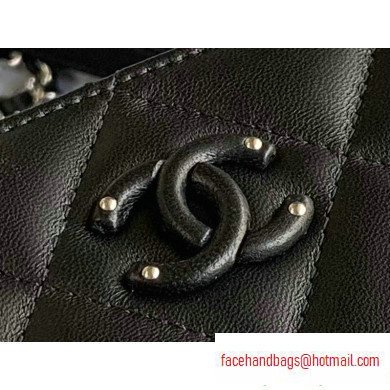 Chanel Square Leather Mini Box Bag Matte Hardware AP1132 Black 2020