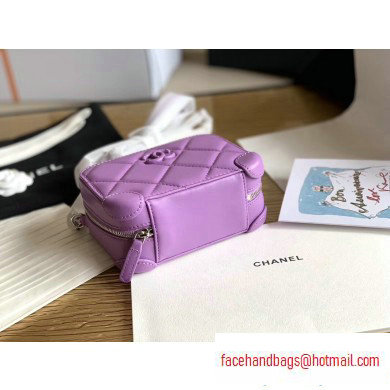 Chanel Square Leather Mini Box Bag Matte Hardware AP1132 Mauve 2020