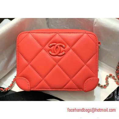 Chanel Square Leather Mini Box Bag Matte Hardware AP1132 Red 2020