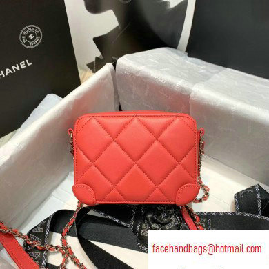 Chanel Square Leather Mini Box Bag Matte Hardware AP1132 Red 2020 - Click Image to Close