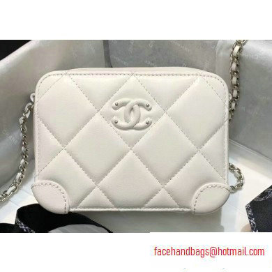 Chanel Square Leather Mini Box Bag Matte Hardware AP1132 White 2020