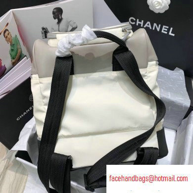 Chanel Vintage Sports Backpack Bag Black/White/Gray 2020 - Click Image to Close