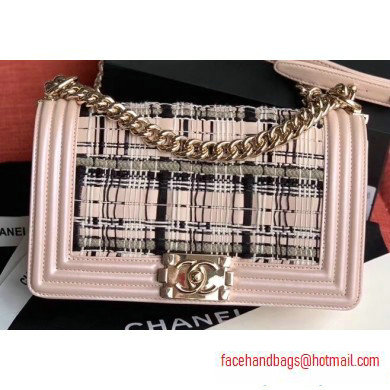 Chanel Woven Tweed Medium Boy Flap Bag 2020