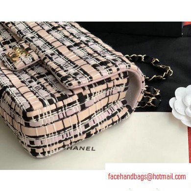 Chanel Woven Tweed Medium Classic Flap Bag 2020 - Click Image to Close