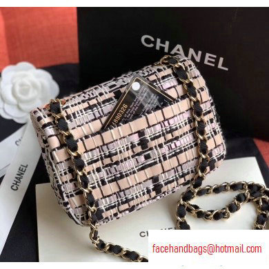 Chanel Woven Tweed Mini Classic Flap Bag 2020