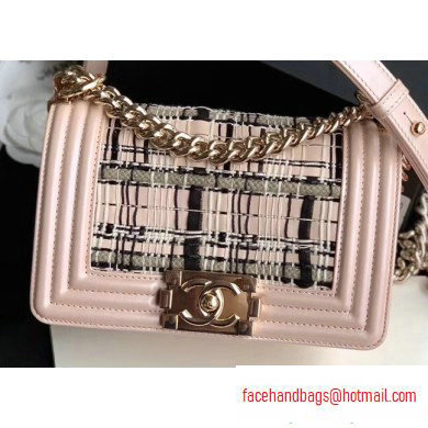 Chanel Woven Tweed Small Boy Flap Bag 2020
