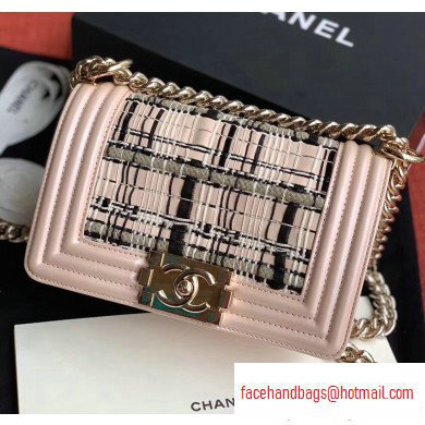 Chanel Woven Tweed Small Boy Flap Bag 2020 - Click Image to Close