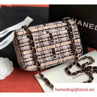 Chanel Woven Tweed Small Classic Flap Bag 2020 - Click Image to Close
