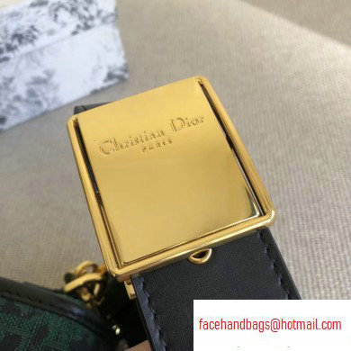 Dior 30 Montaigne Box Bag In Oblique Embroidered Canvas Green with CD Clasp 2020 - Click Image to Close