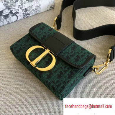 Dior 30 Montaigne Box Bag In Oblique Embroidered Canvas Green with CD Clasp 2020 - Click Image to Close