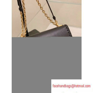 Dior 30 Montaigne Flap Chain Bag Braided Edge Black 2020