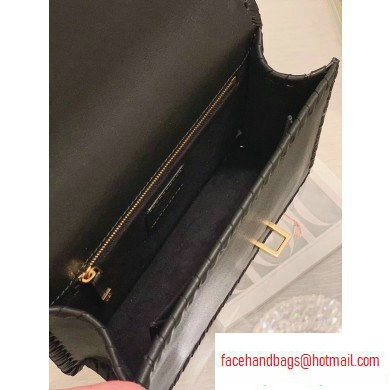 Dior 30 Montaigne Flap Chain Bag Braided Edge Black 2020
