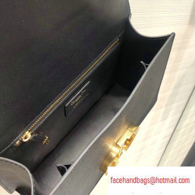 Dior 30 Montaigne Stamped Grain Calfskin Flap Chain Bag Black 2020 - Click Image to Close