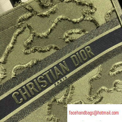 Dior Book Tote Bag in Camouflage Embroidered Canvas Green 2020 - Click Image to Close