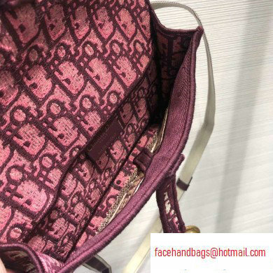 Dior Saddle Oblique Belt Bag Burgundy 2020 - Click Image to Close