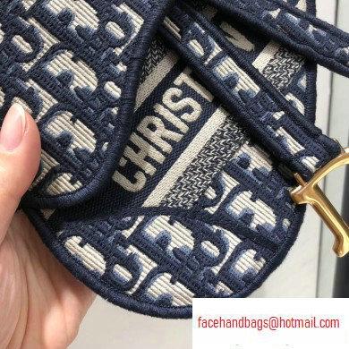Dior Saddle Oblique Pouch Belt Bag Blue 2020 - Click Image to Close