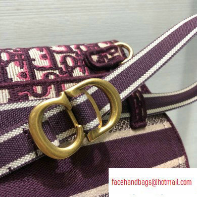 Dior Saddle Oblique Pouch Belt Bag Burgundy 2020 - Click Image to Close