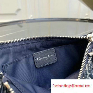Dior Vintage Shoulder Bag Oblique Canvas Blue 2020 - Click Image to Close