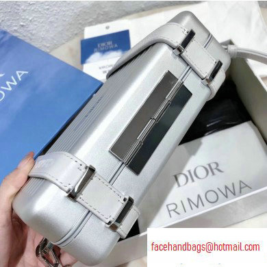 Dior and Rimowa Aluminum Personal Clutch on Strap Bag Silver 2020 - Click Image to Close