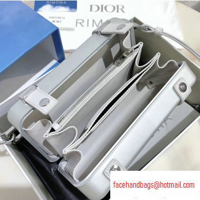 Dior and Rimowa Aluminum Personal Clutch on Strap Bag Silver 2020