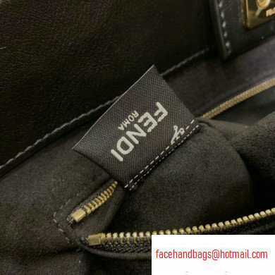 Fendi Calf Leather FF Tote Small Bag Black 2020