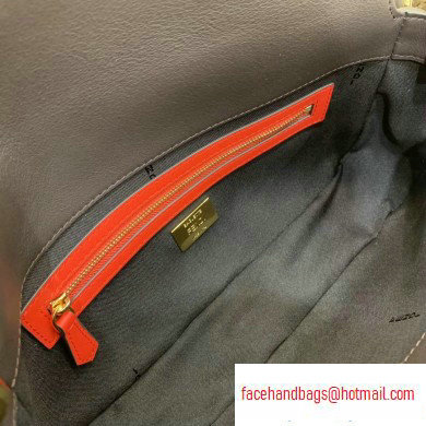 Fendi Nubuck Leather Medium Baguette Bag Pequin Striped 2020
