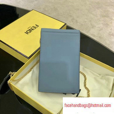 Fendi Vertical Wallet On Chain Kan U Mini Bag Baby Blue 2020 - Click Image to Close