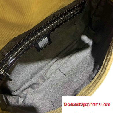 Fendi Vintage Corduroy Medium Baguette Bag Khaki 2020 - Click Image to Close