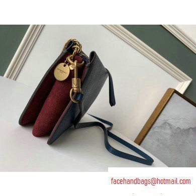 Givenchy Cross3 Bag in Grained Leather and Suede Blue/Burgundy 2020 - Click Image to Close
